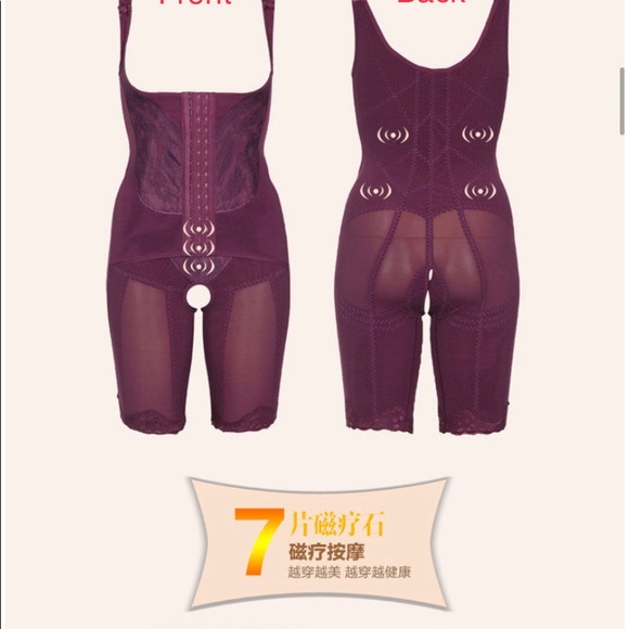 Women Magnetic Therapy Open File Shaperwear Tummy Thighs Control Body Lifting - Picture 9 of 11